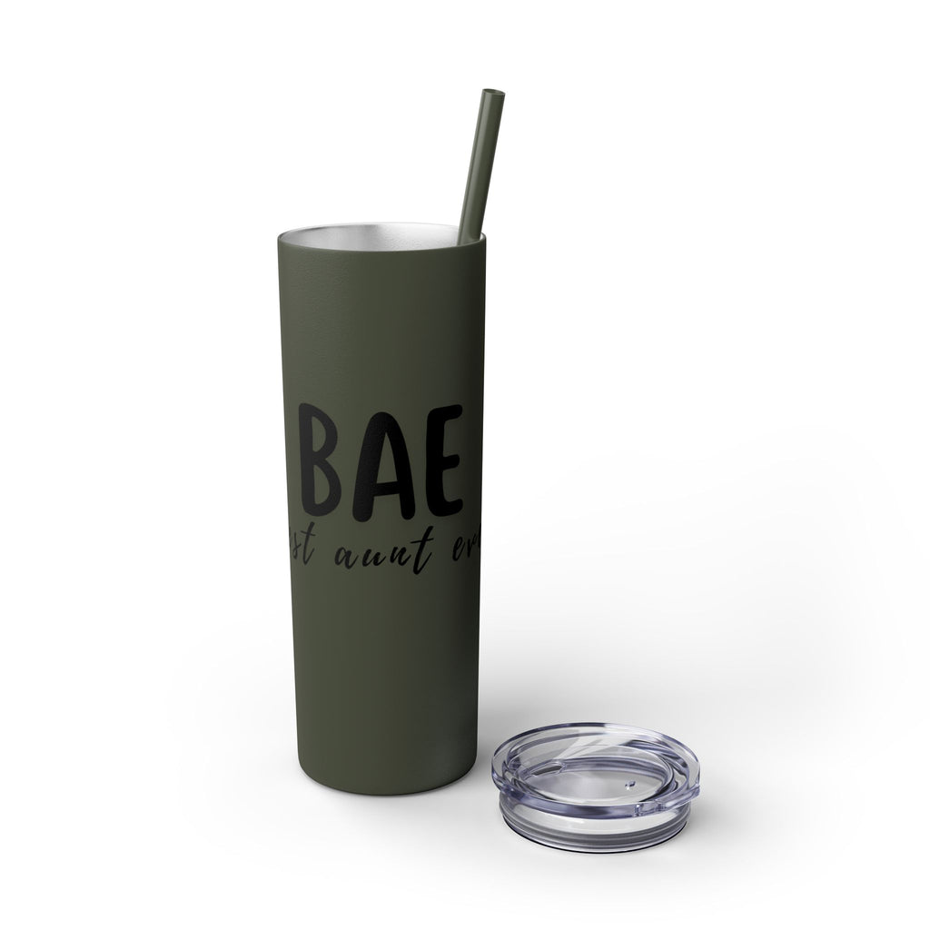 BAE Best Aunt Ever Skinny Tumbler with Straw, 20oz more colors