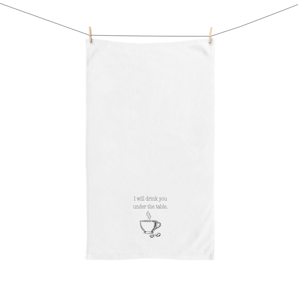 Coffee Lover Hand Towel, Funny Kitchen Towel, Gift for Barista, Home Decor, Coffee Themed Gift, Tea Towel