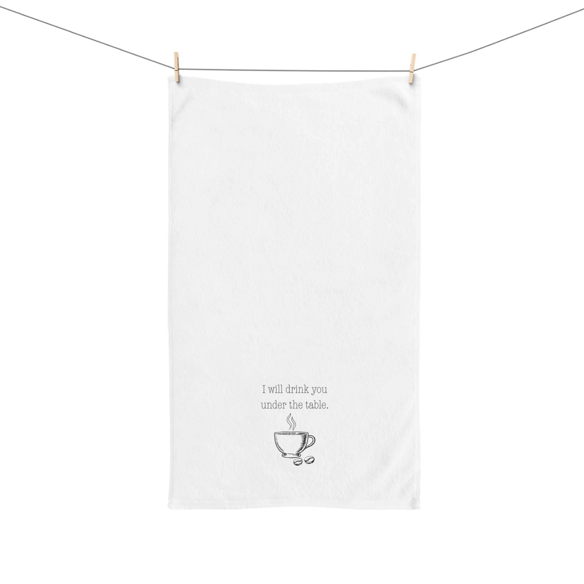 Coffee Lover Hand Towel, Funny Kitchen Towel, Gift for Barista, Home Decor, Coffee Themed Gift, Tea Towel