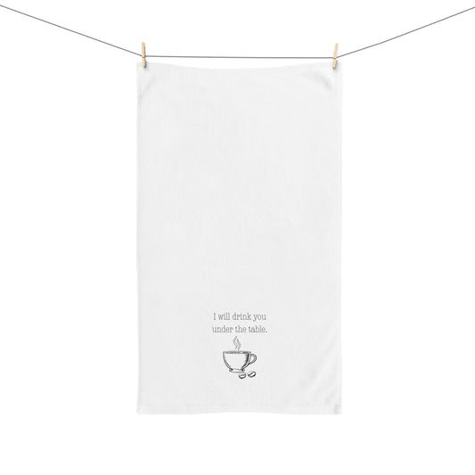 Coffee Lover Hand Towel, Funny Kitchen Towel, Gift for Barista, Home Decor, Coffee Themed Gift, Tea Towel