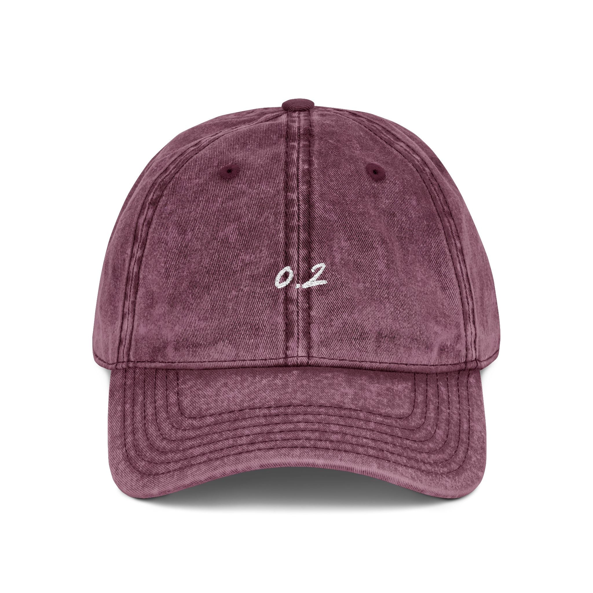 Zero Point Two Vintage Embroidered Cap Jewish Identity Hat