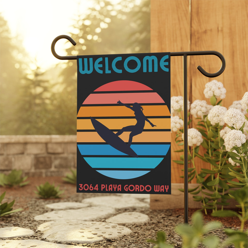 Welcome to the Beach House Personalized Home Garden Banner 12"x18"