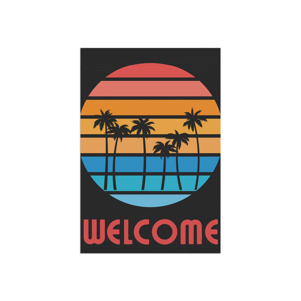 Beach House Welcome Flag 12 x 18 Tropical Welcome Garden Banner