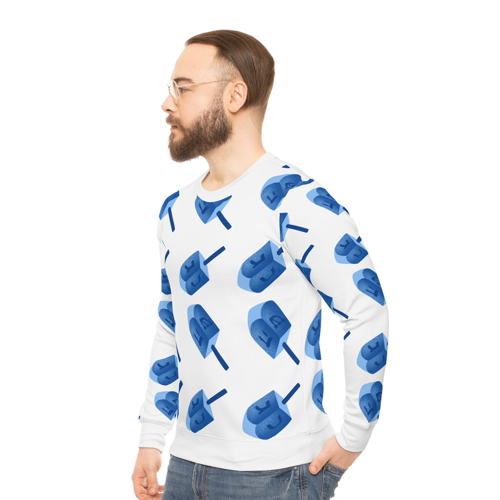 Hanukkah Lightweight Sweatshirt with Unique Dreidel Design Hanukkah Pajama Top