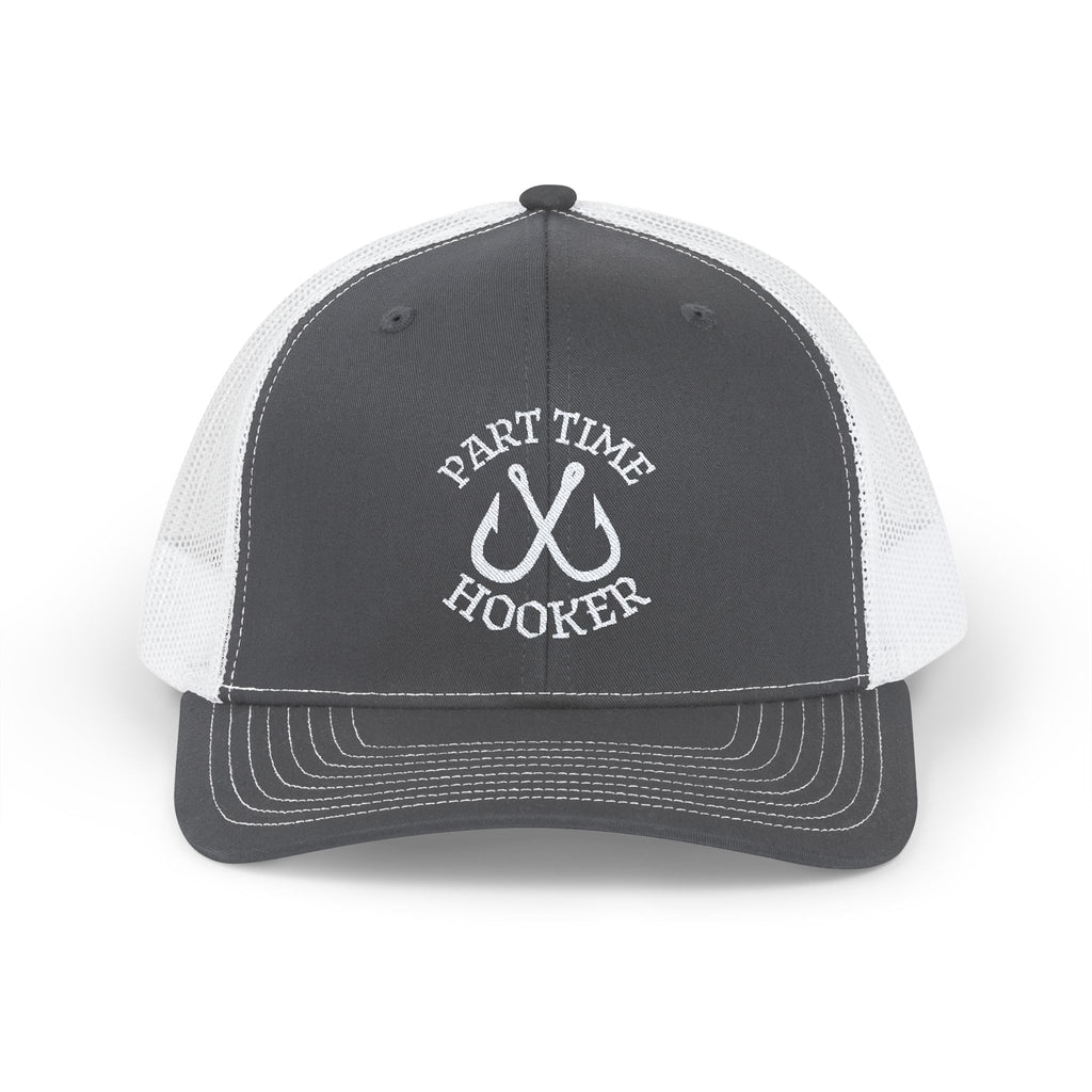 Part TIme Hooker Trucker Hat FIshing Logo Hat Fisherman Trucker Cap Part Time Hooker