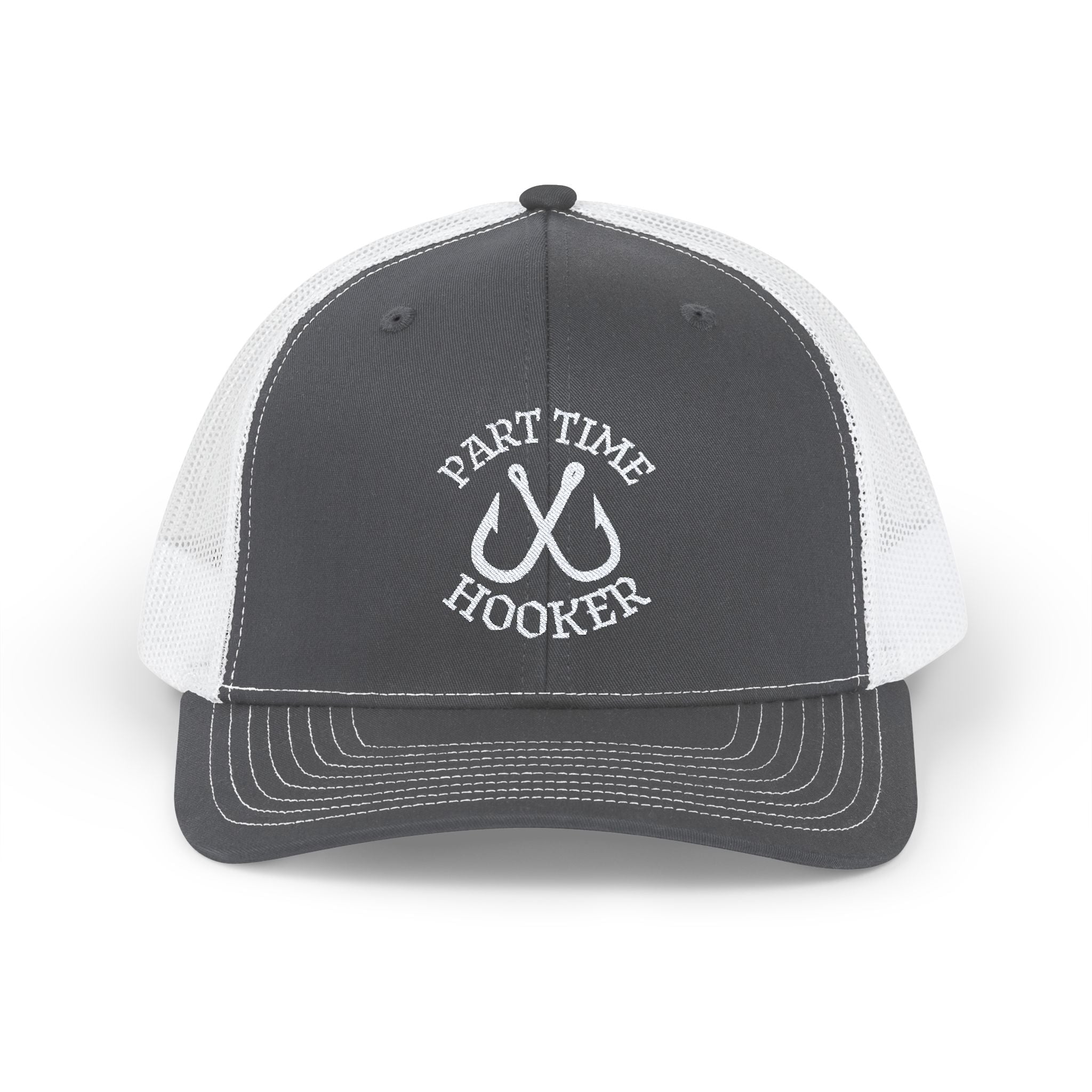 Part TIme Hooker Trucker Hat FIshing Logo Hat Fisherman Trucker Cap Part Time Hooker