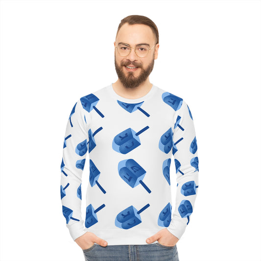 Hanukkah Lightweight Sweatshirt with Unique Dreidel Design Hanukkah Pajama Top