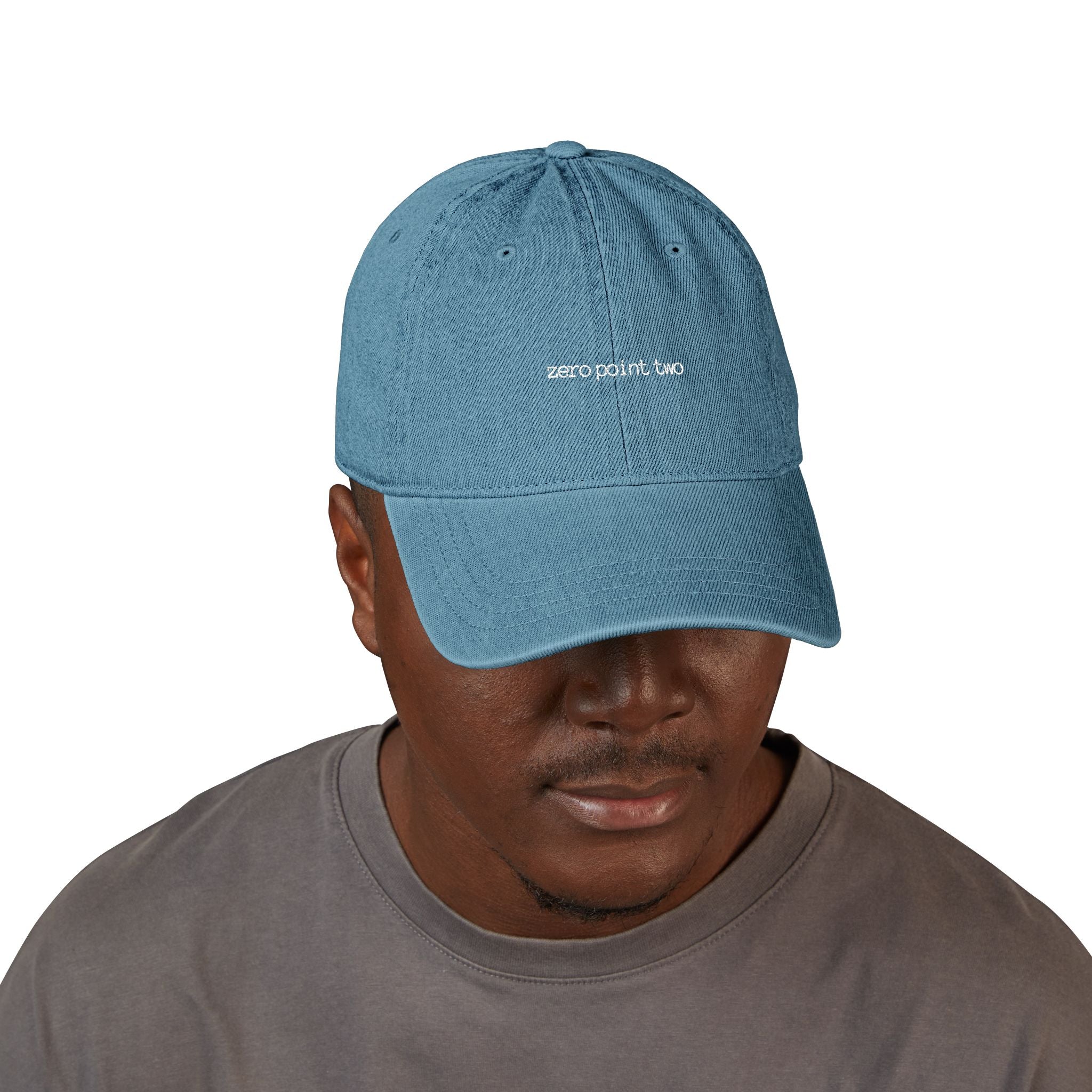 Zero Point Two Embroidered Denim Hat 0.2 Denim Hat Jewish Identity Hat