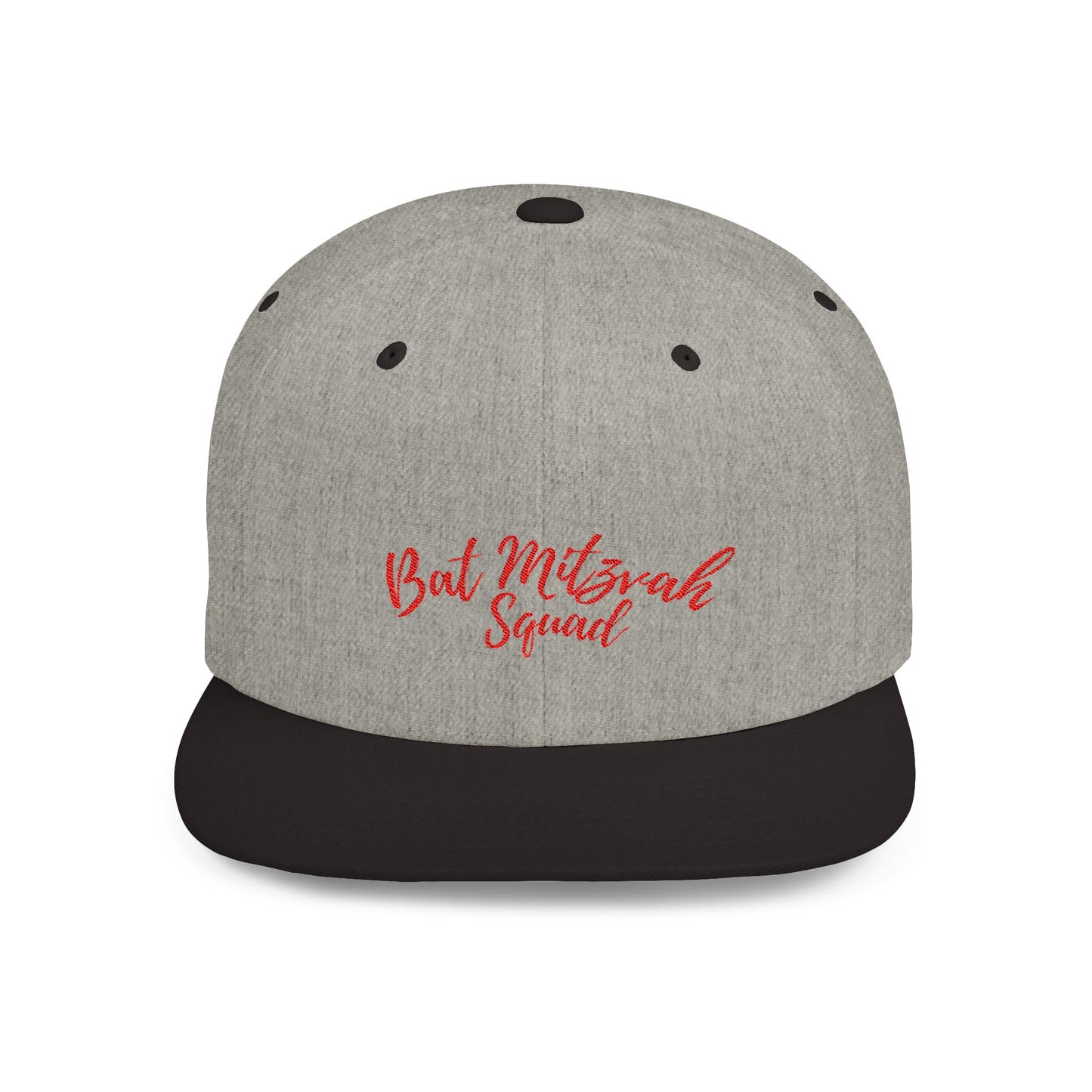 Bat MItzvah Squad  Hat Flat Bill Snapback with Bat Mitzvah Squad Embroidered