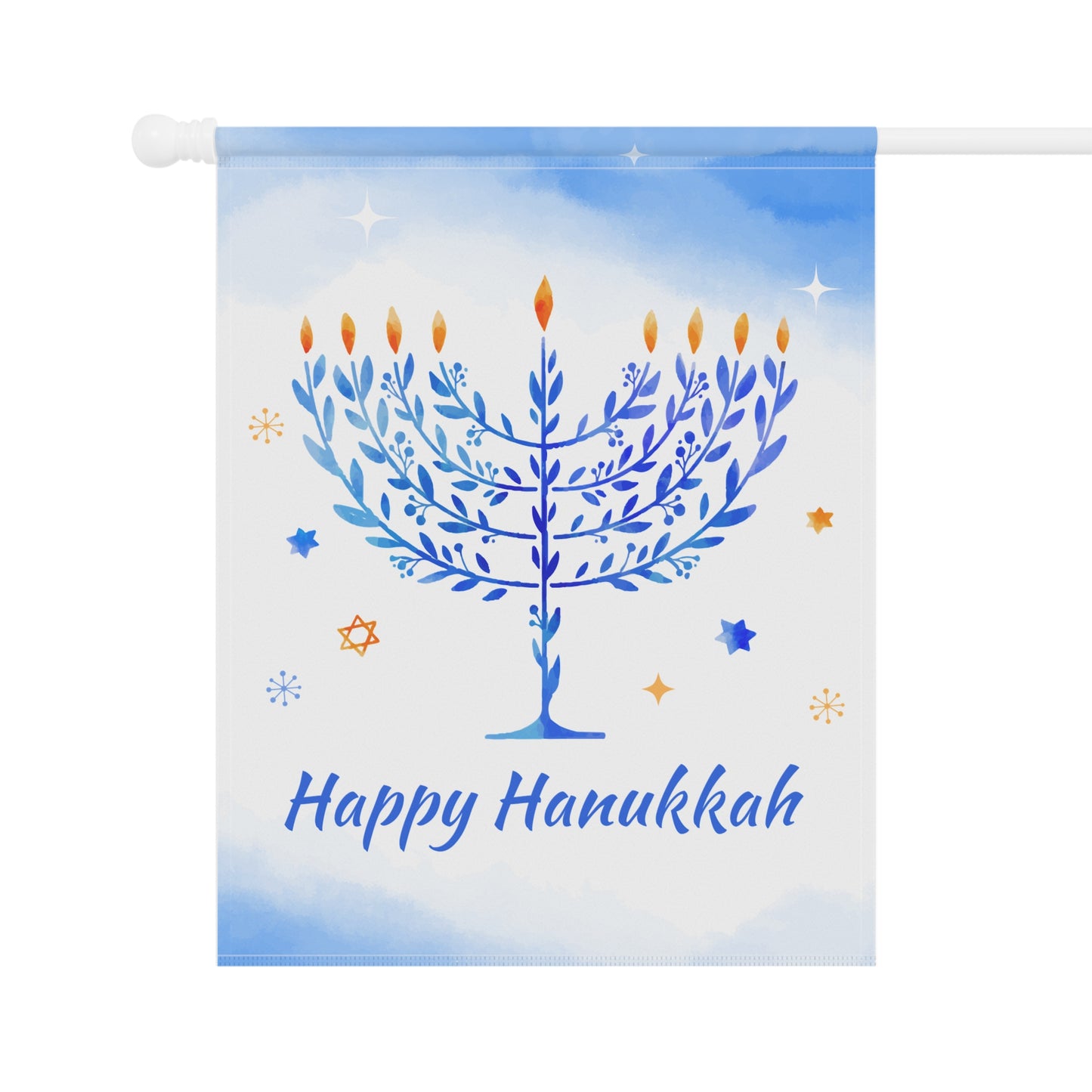 Happy Hanukkah House Flag or Garden Flag Hanukkah Flag