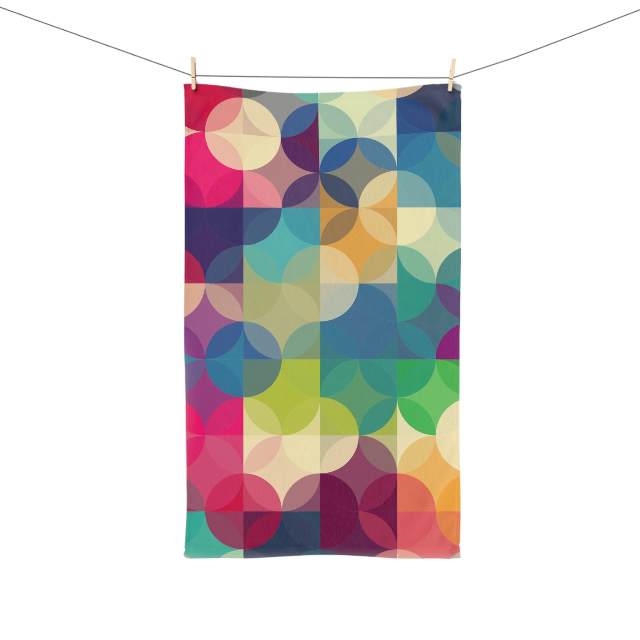 Colorful Kaleidoscope Hand towel for kitchen or bathroom Vibrant Hand towel for Guests 16 x 28