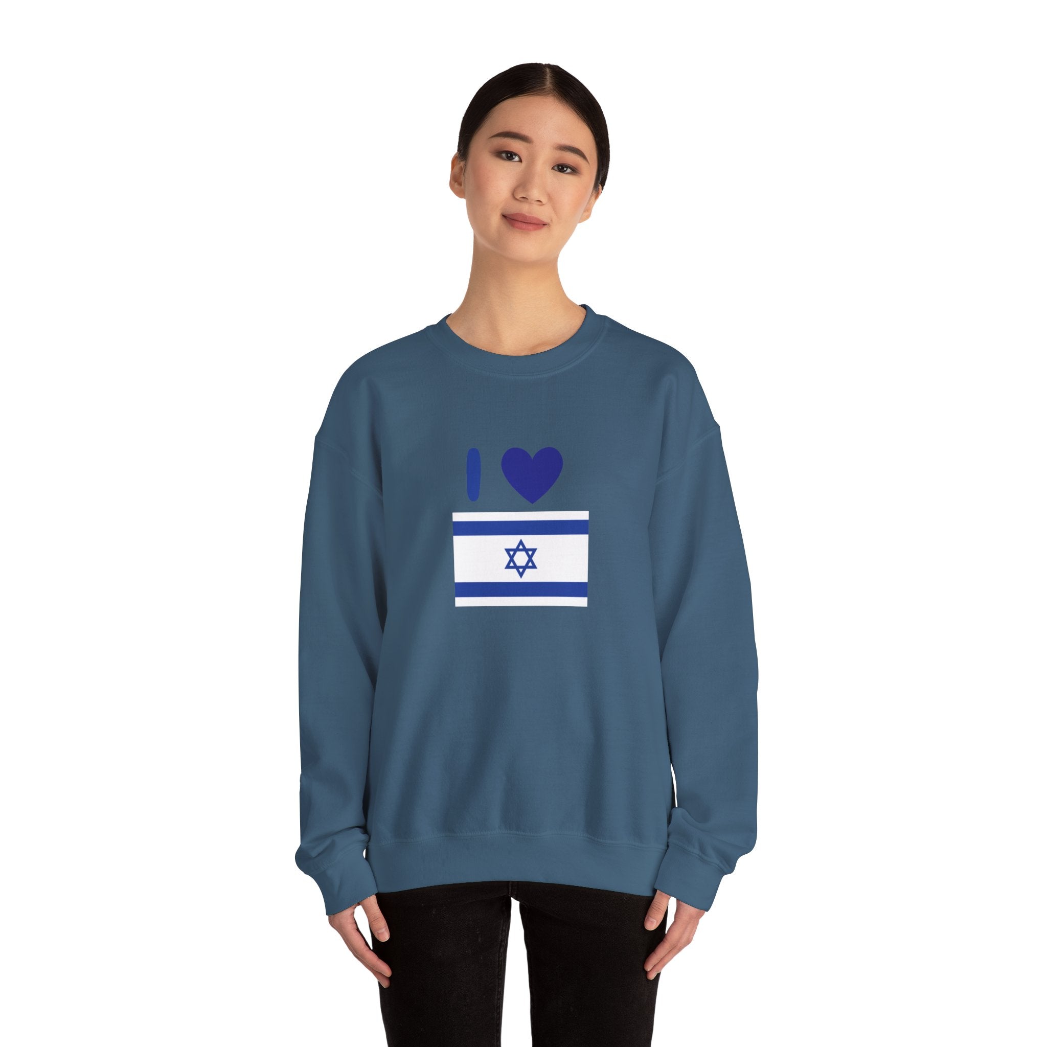 I Love Israel Unisex Heavy Blend™ Crewneck Sweatshirt