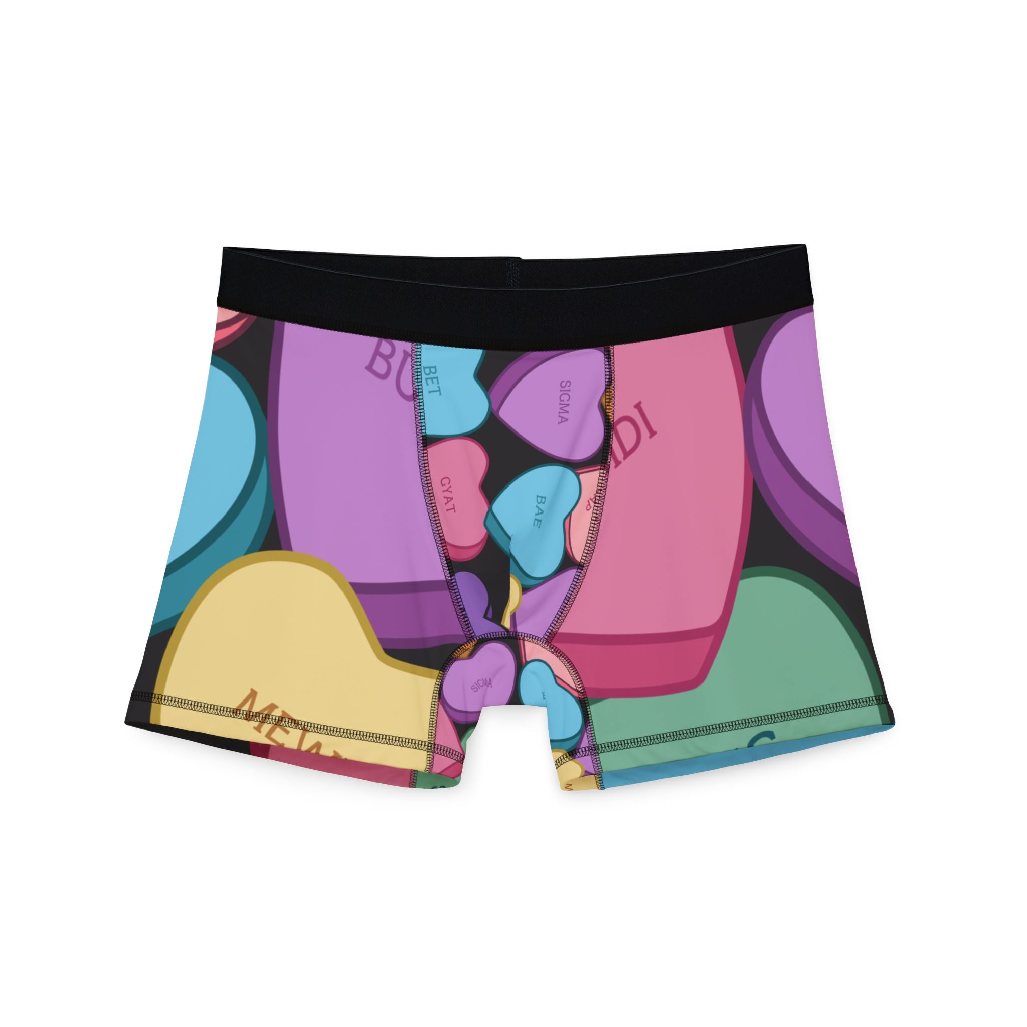 Men's Candy Heart Sigma Boxer Briefs for Valentines Day Boxers