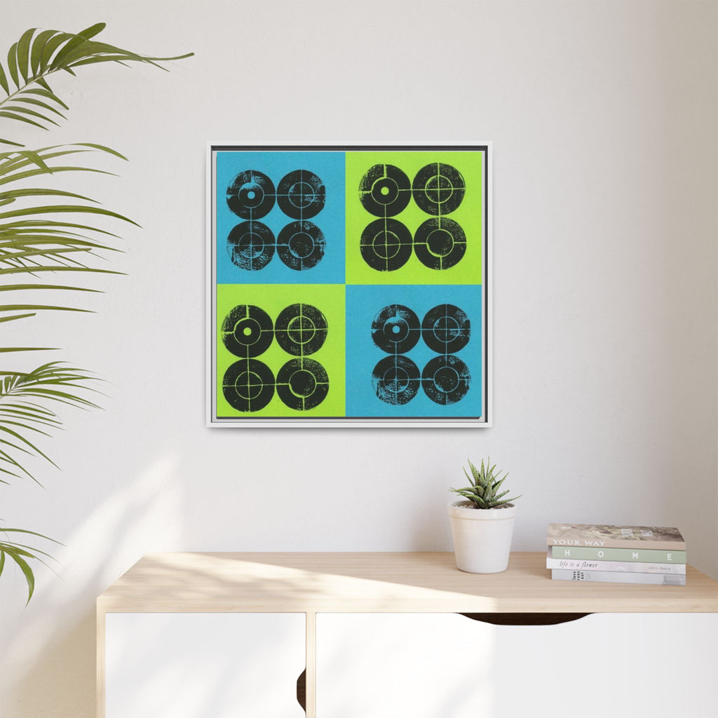 Printing With Legos Collagraph Matte Canvas, Framed