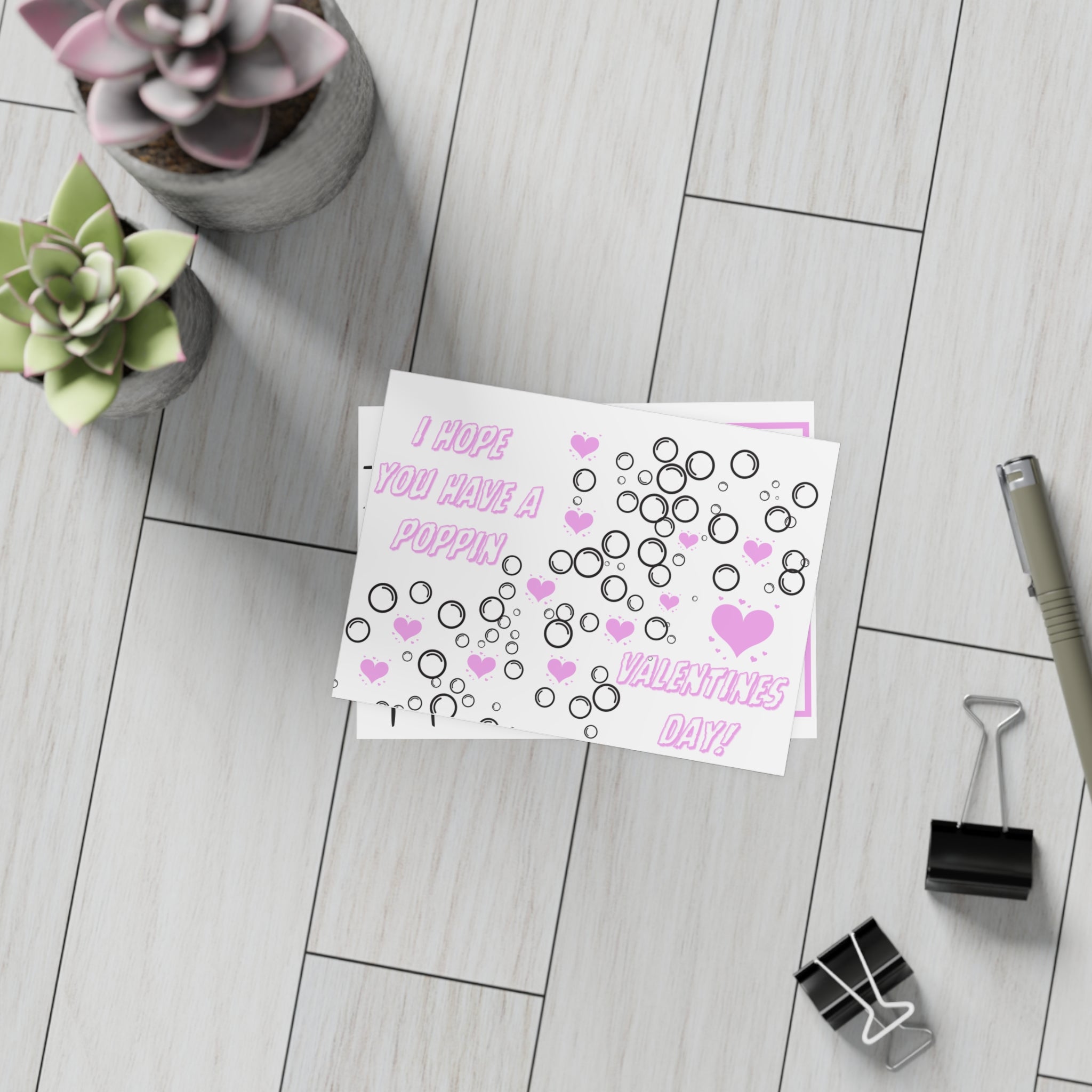 Valentines Day Cards for Kids Poppin Valentines Day Card Bundles for School or Friends Valentine's Postcard Bundles (envelopes included)