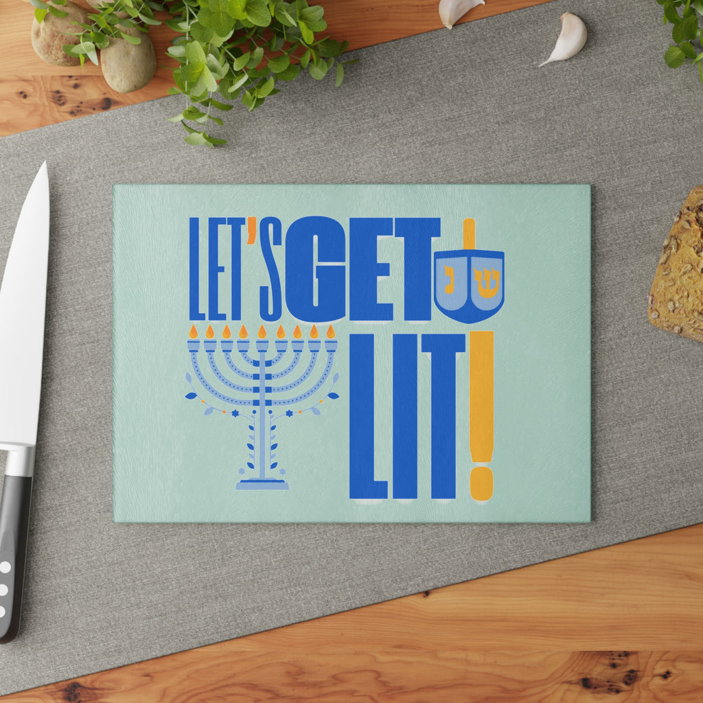 Menorah Wax Dripping Tray, Glass Board for Menorah Hanukiah Wax, Wax Tray for Chanukiah