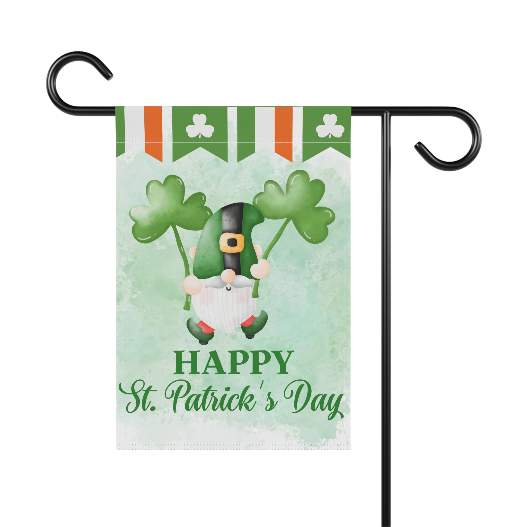 Irish Gnome St. Patrick's Day Garden Flag Irish Garden Flag St. Patty's Day Garden Flag Welcome Flag
