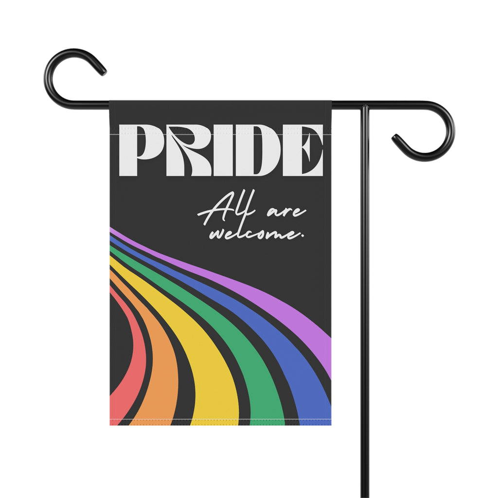 Progress Pride Garden Flag, All Are Welcome, LGBTQ Flag, Pride Flag, Rainbow Decor, Everyone is Welcome, Inclusion, Kindness