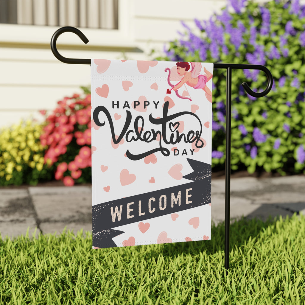 Garden Flag Cupid Valentine's Day Decor Valentine's Flag  100% Poly Poplin-Canvas Fabric, Double-Sided Valentine's Flag