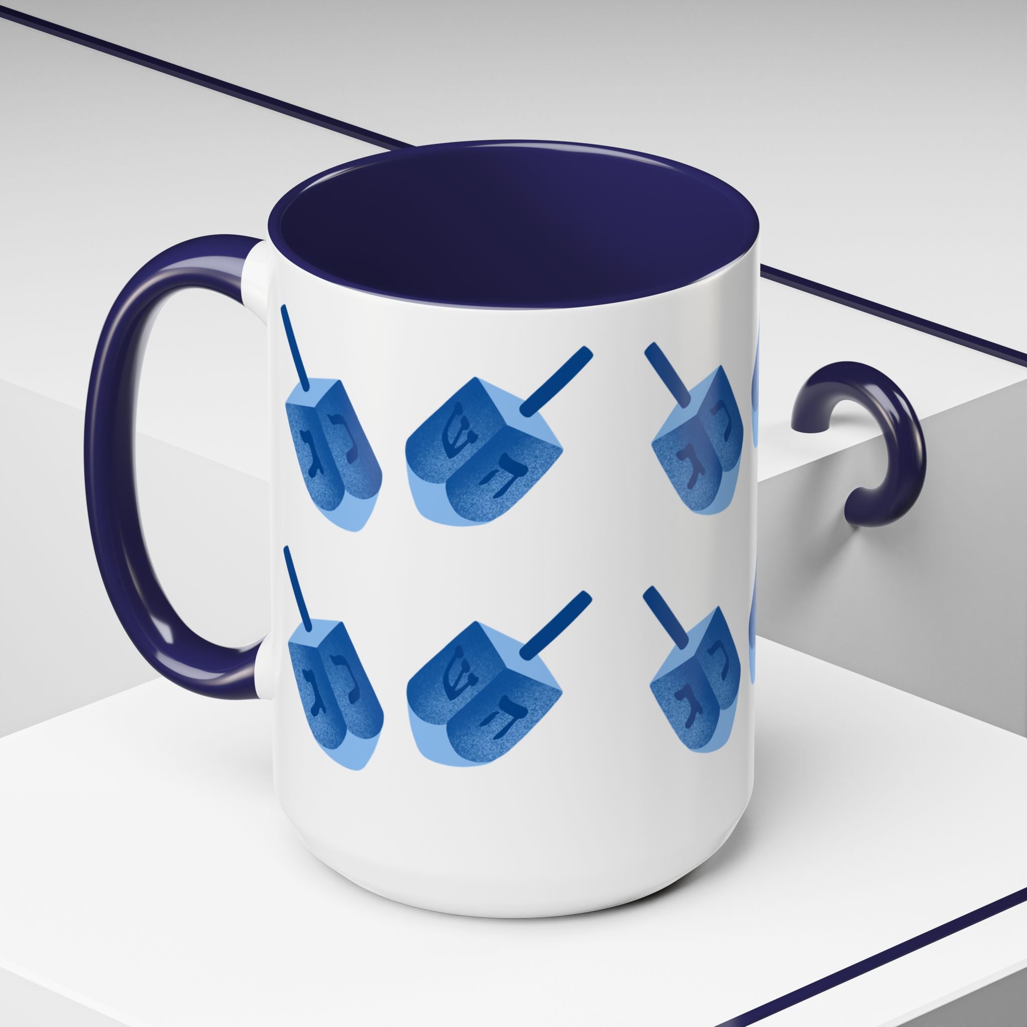Dreidels Hanukkah Mug 15 oz