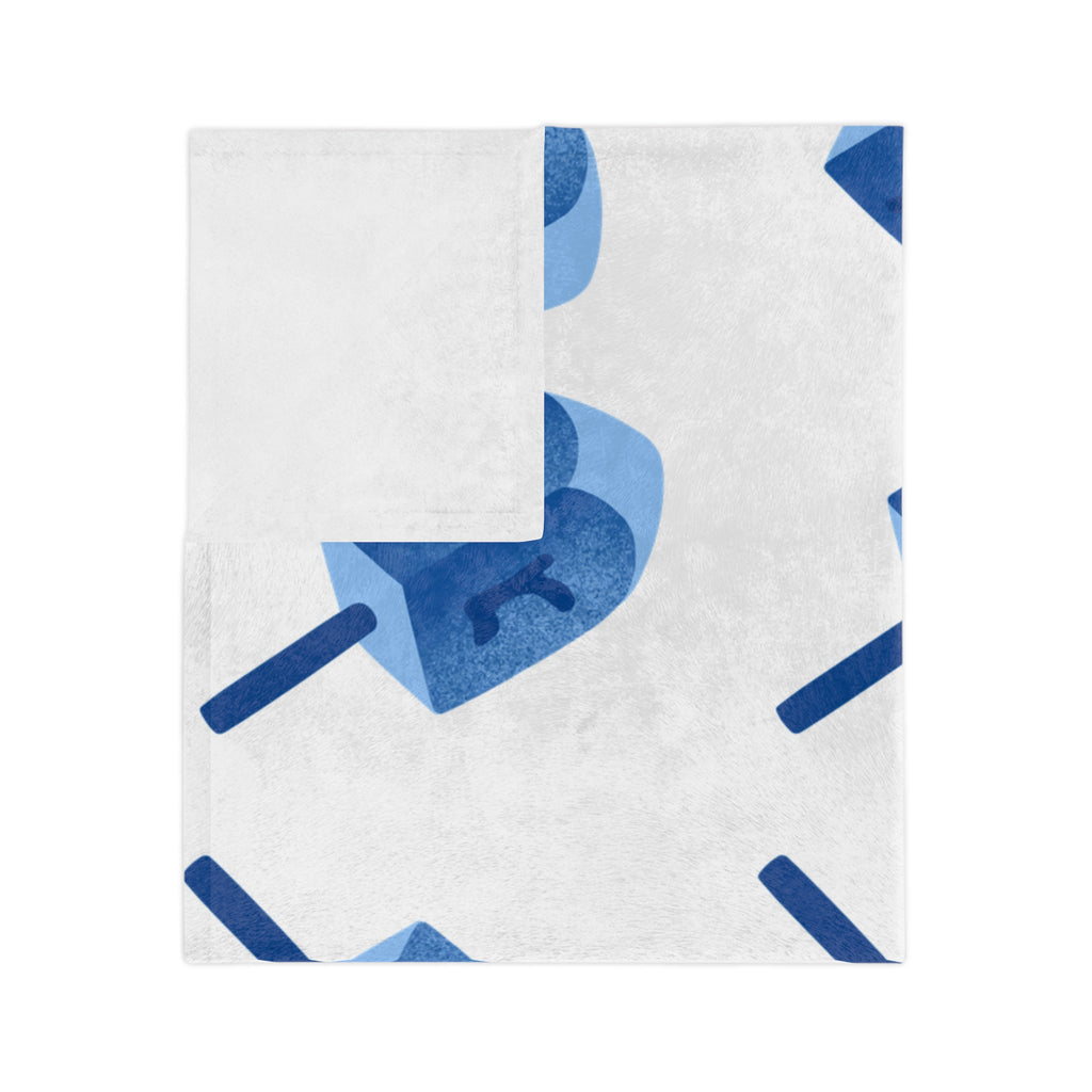 Hanukkah Print Blanket, Velveteen Microfiber Hanukkah Blanket, Soft Fleece Hanukkah Throw Blanket, Hanukkah Gift