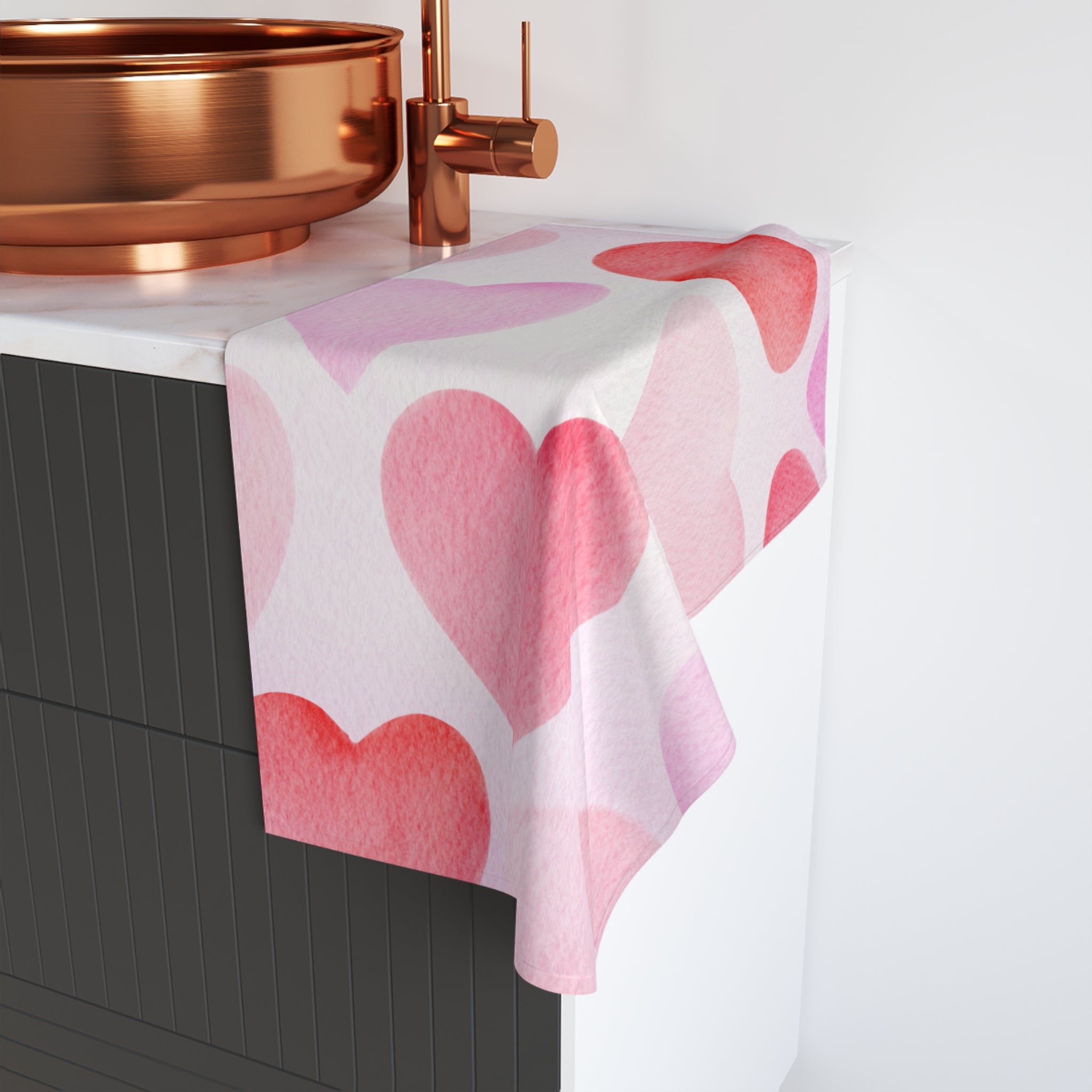 Hearts Towel Valentine's Day Hand Towel