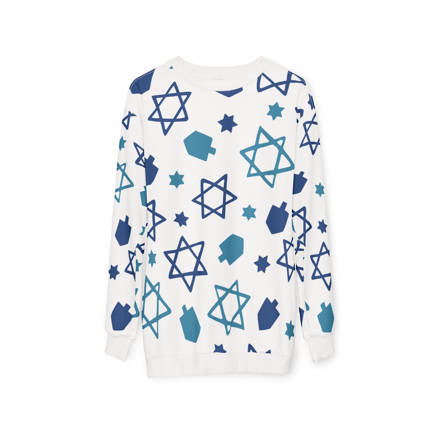 Hanukkah Sweatshirt Schlomo's Blues All Over Print Unisex Sweatshirt Chanukah Apparel