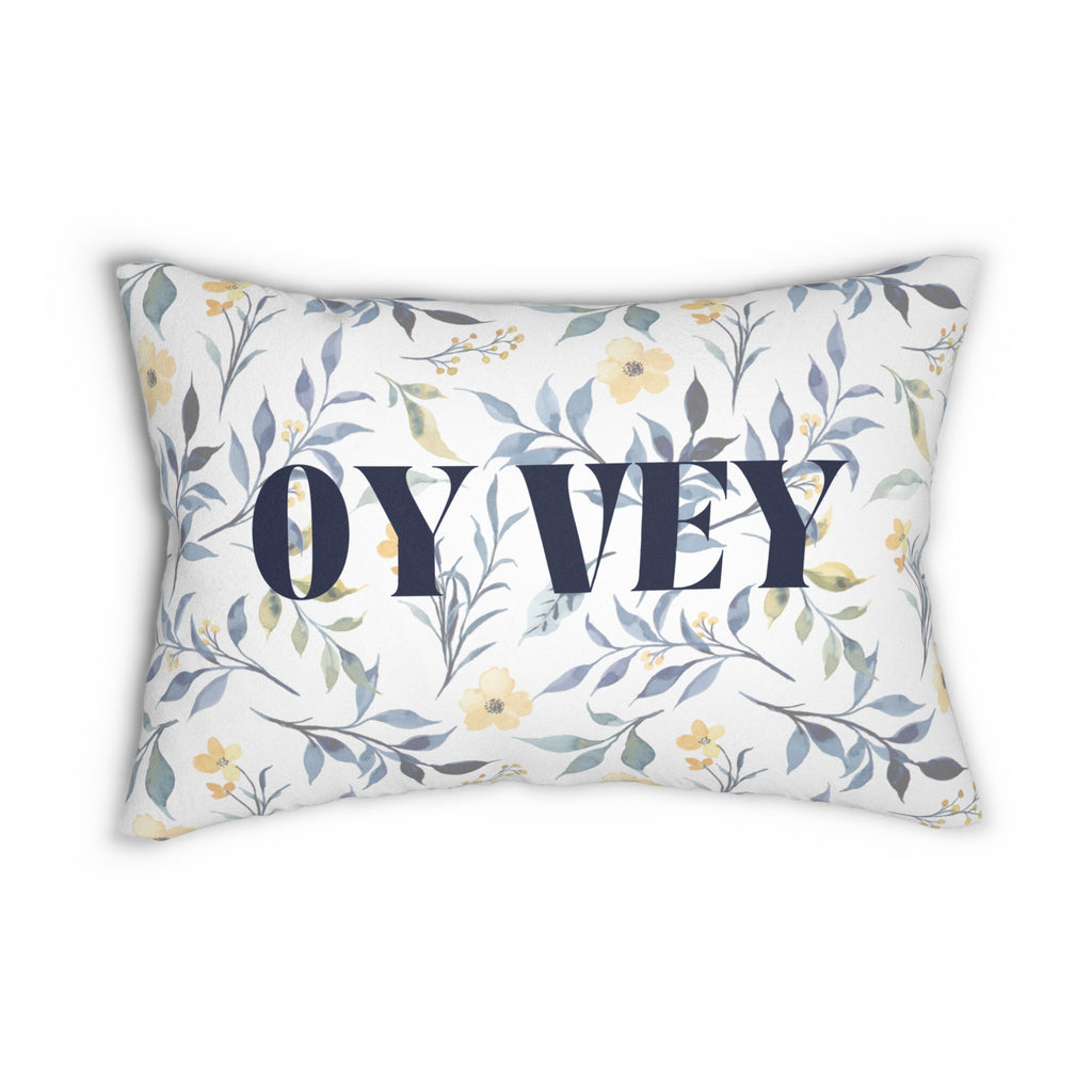 Floral 'Oy Vey' Decorative Pillow Jewish Home Gifts Yiddish Oy Vey Throw PIllow Jewish Gift