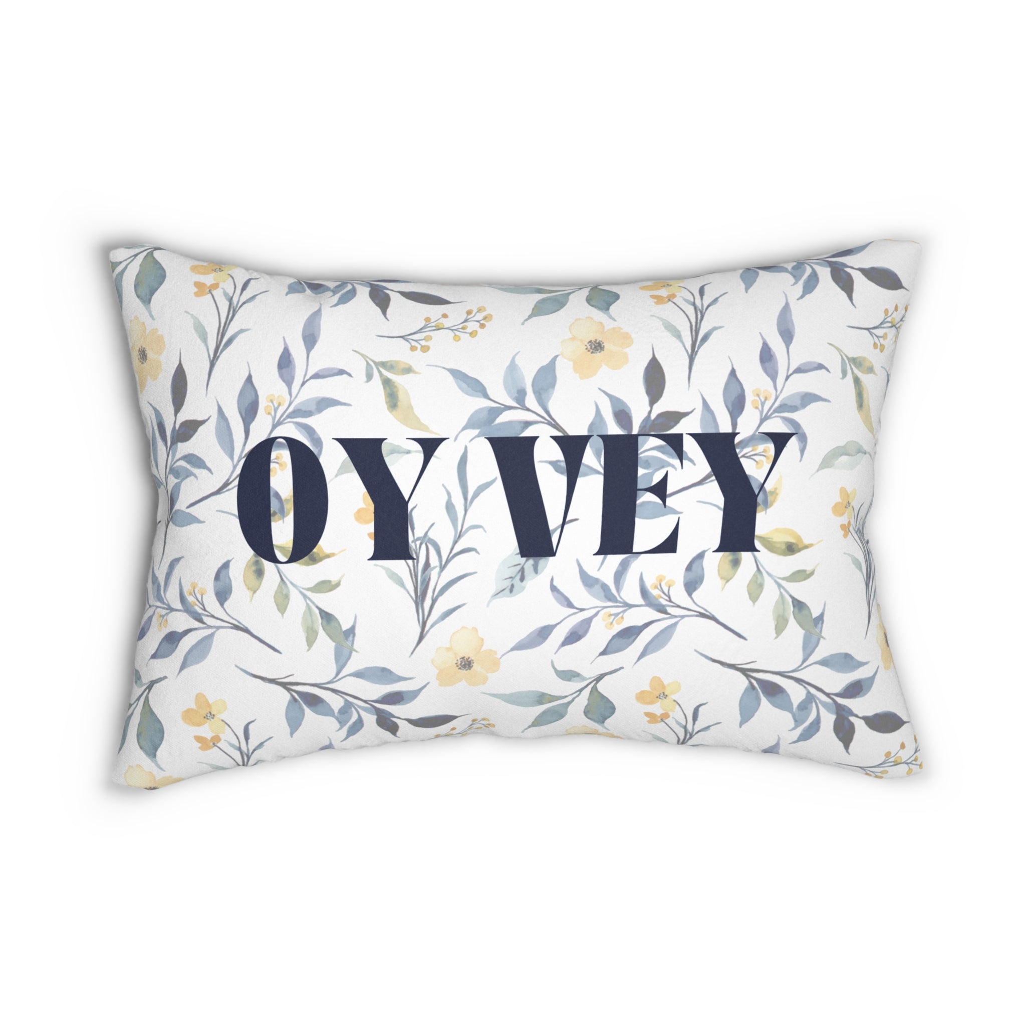 Floral 'Oy Vey' Decorative Pillow Jewish Home Gifts Yiddish Oy Vey Throw PIllow Jewish Gift