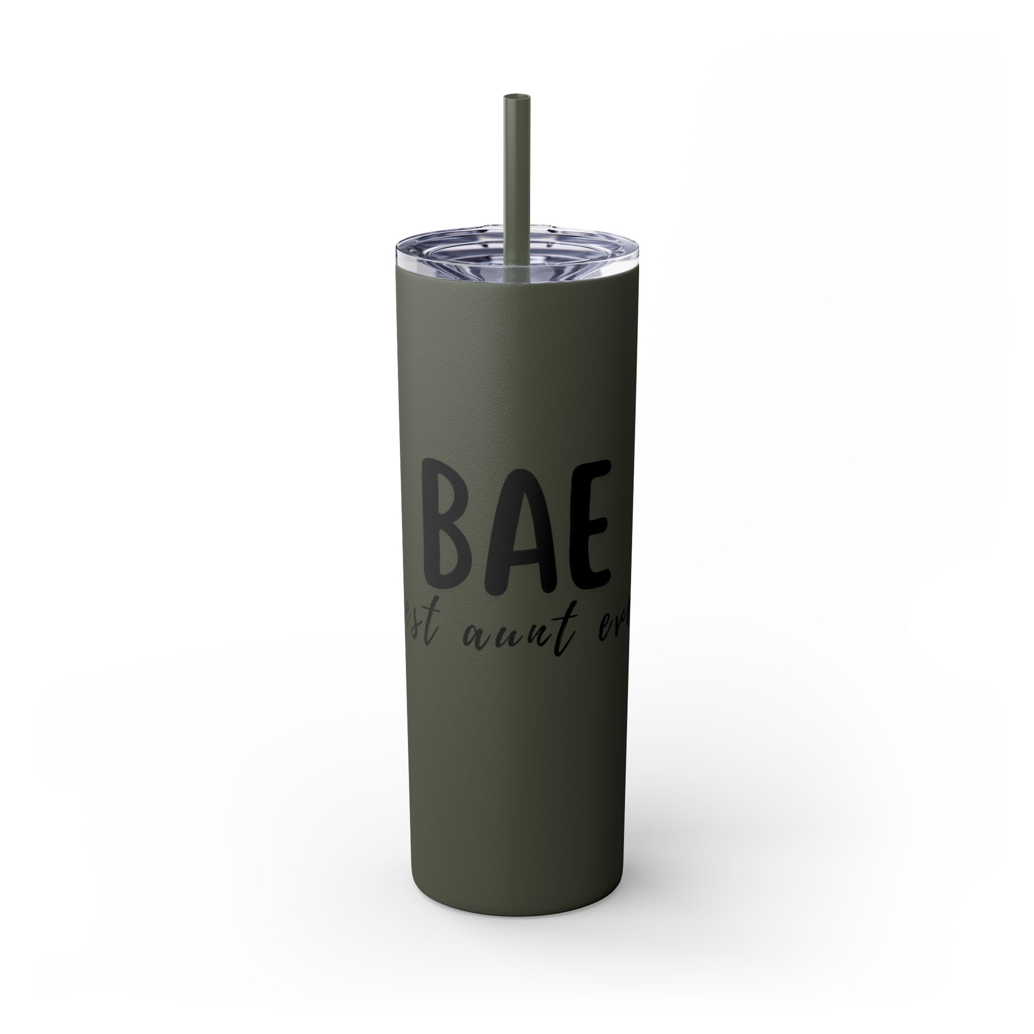 BAE Best Aunt Ever Skinny Tumbler with Straw, 20oz more colors