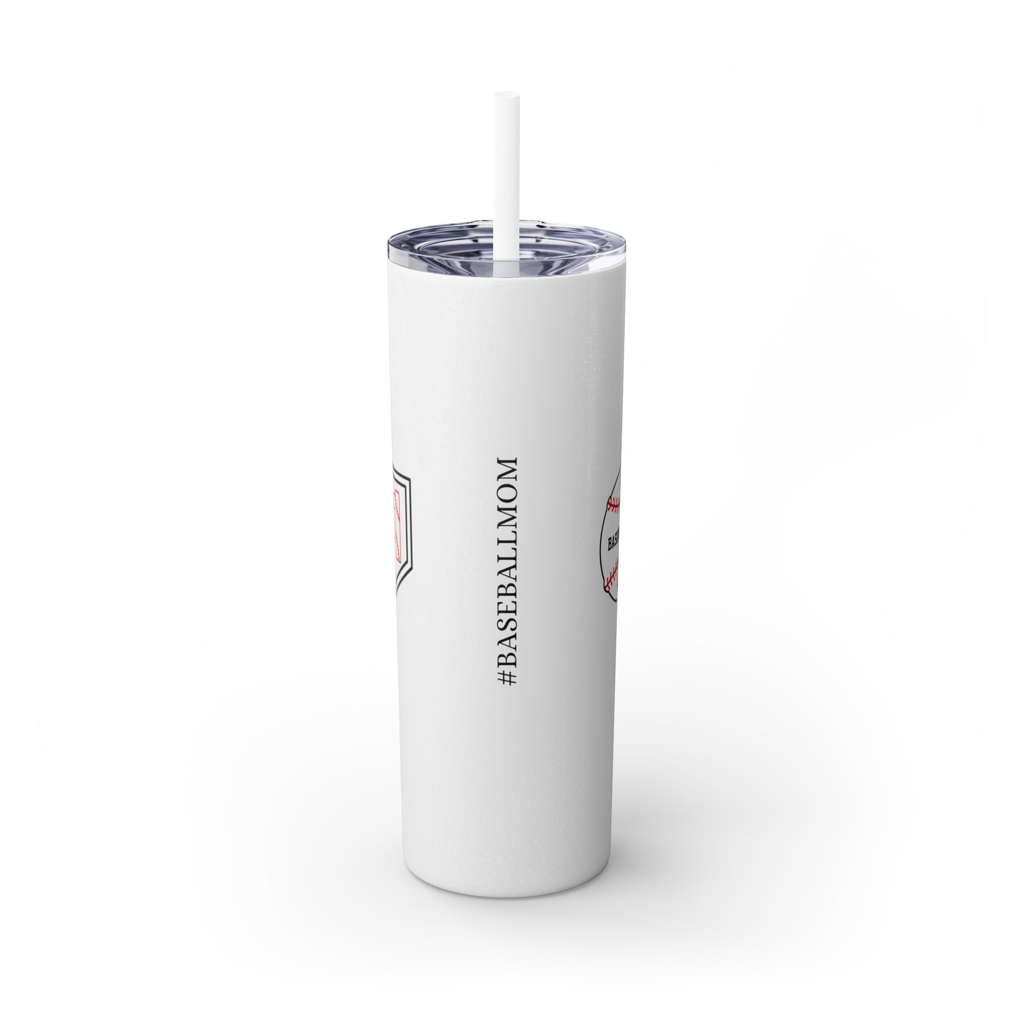 Custom CJs Mom Skinny Tumbler with Straw, 20oz