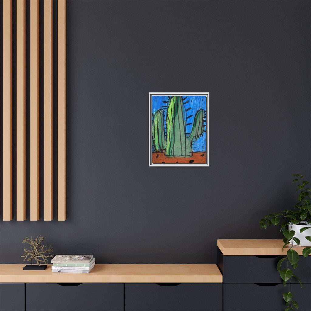 Cactus Matte Canvas, Framed Art by Jackson Smith