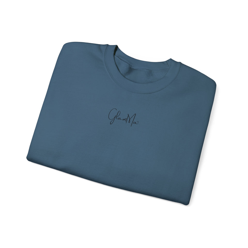 GlamMa Glamorous Jewish Grandmother Crewneck Sweatshirt with Star of David and Grandkid(s) Names - Custom Gift for Glam-Ma