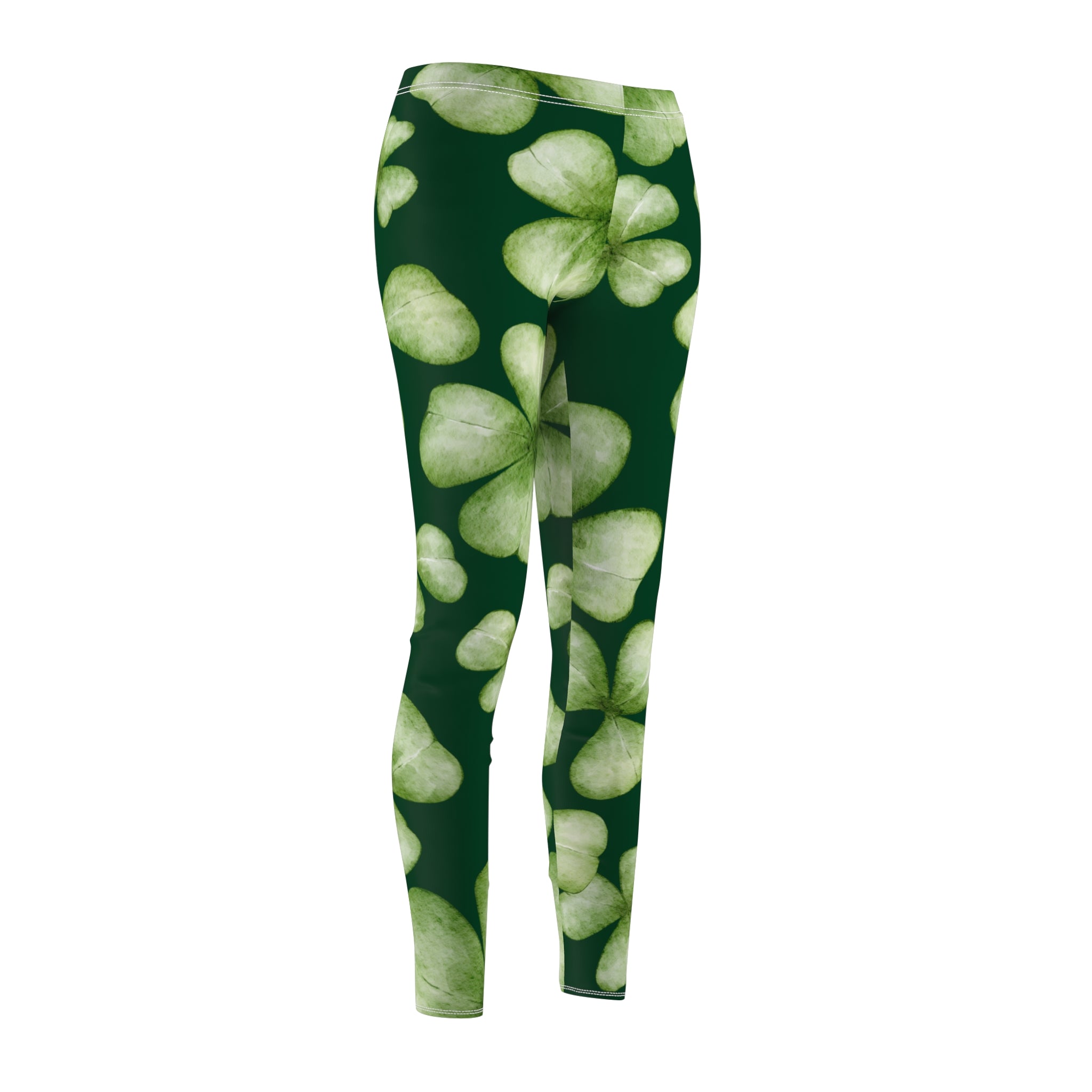 Women's Soft Style Casual Leggings with Shamrock Print St. Patrick's Day Leggings