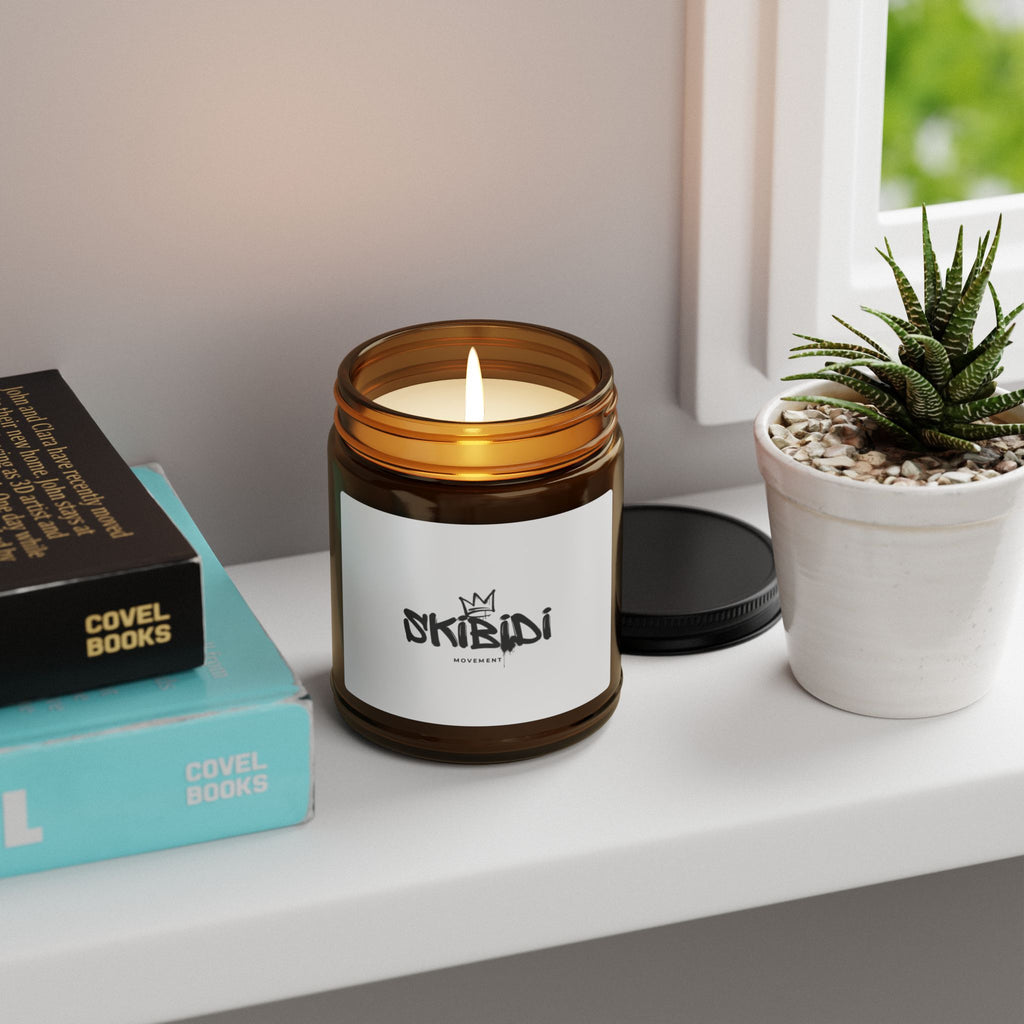 Skibidi Scented Soy Candle (Multi-Size, Amber Jar)