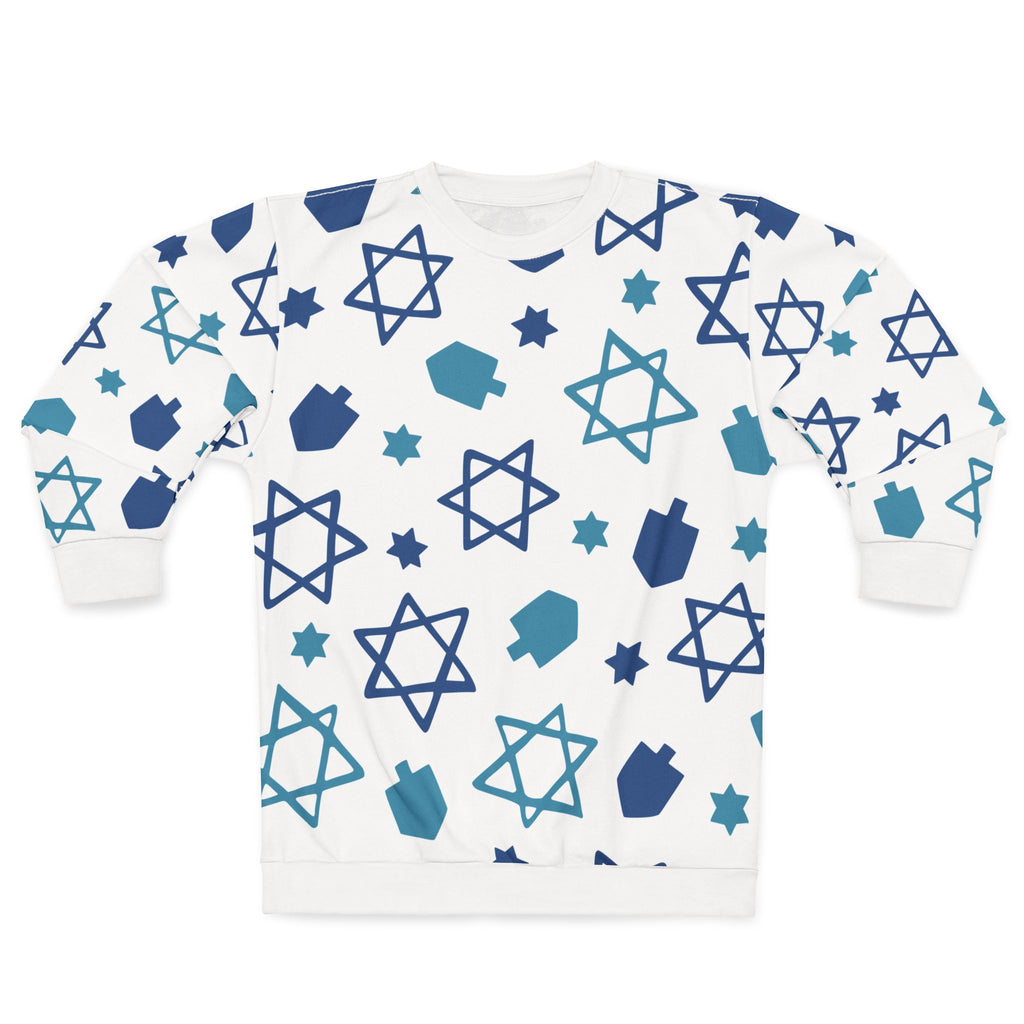 Hanukkah Sweatshirt Schlomo's Blues All Over Print Unisex Sweatshirt Chanukah Apparel