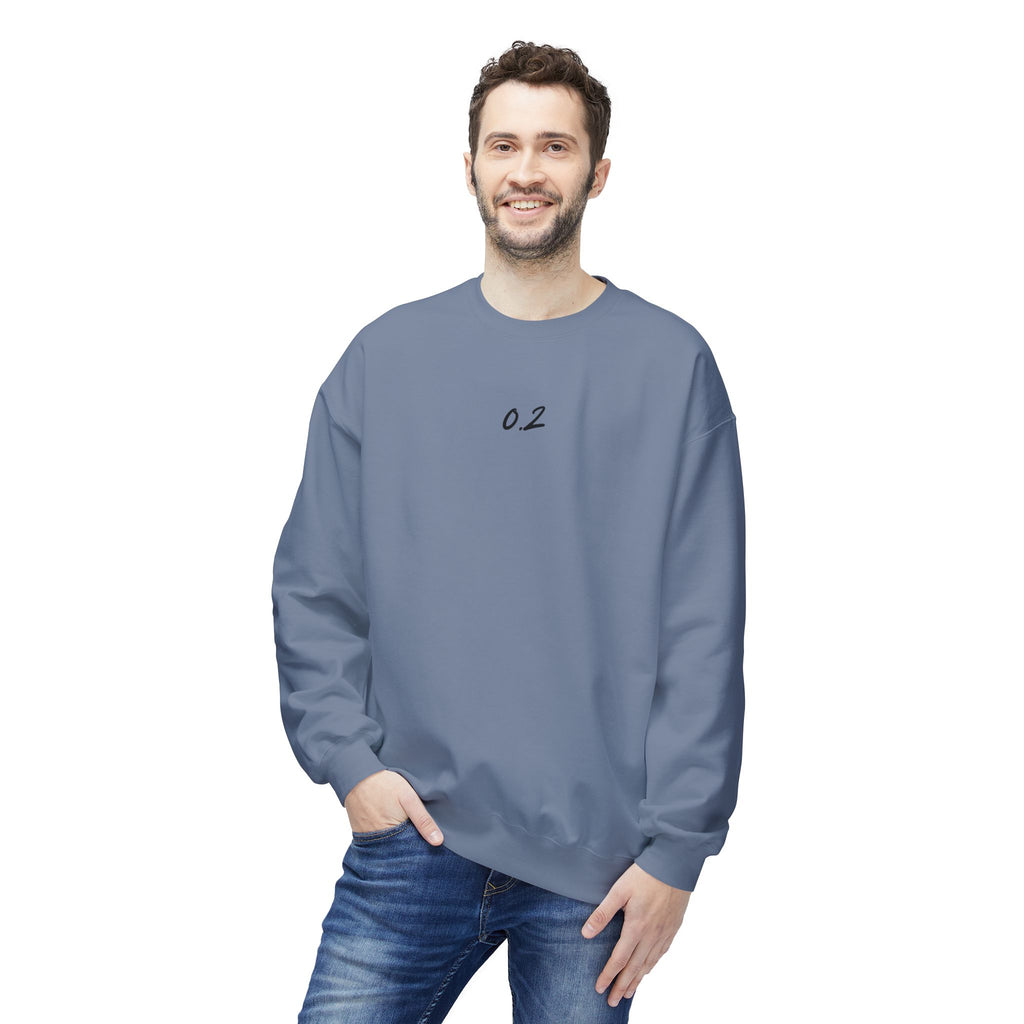 Minimalist 0.2 Fleece Crewneck Sweatshirt - Unisex Midweight Comfort Zero Point Two Sweatshirt