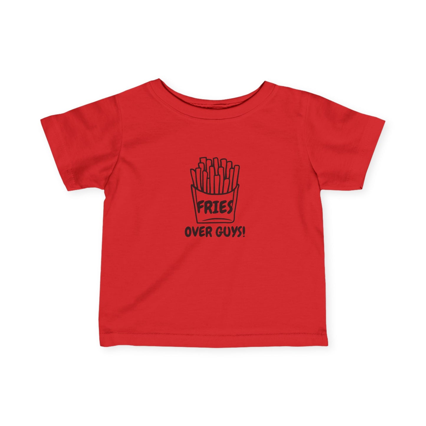 Funny Infant Tee Fries Over Guys! Cute Baby Shirt, Toddler Gift French Fries