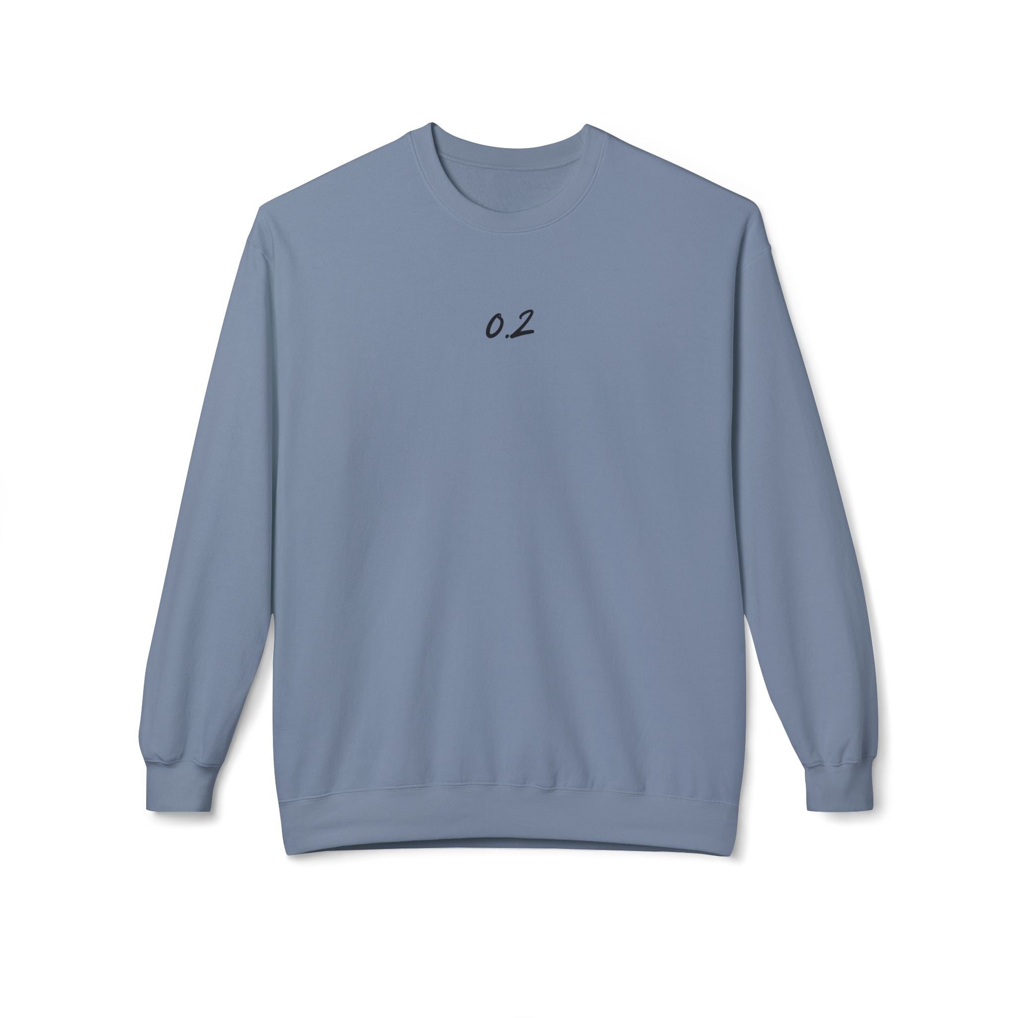 Minimalist 0.2 Fleece Crewneck Sweatshirt - Unisex Midweight Comfort Zero Point Two Sweatshirt