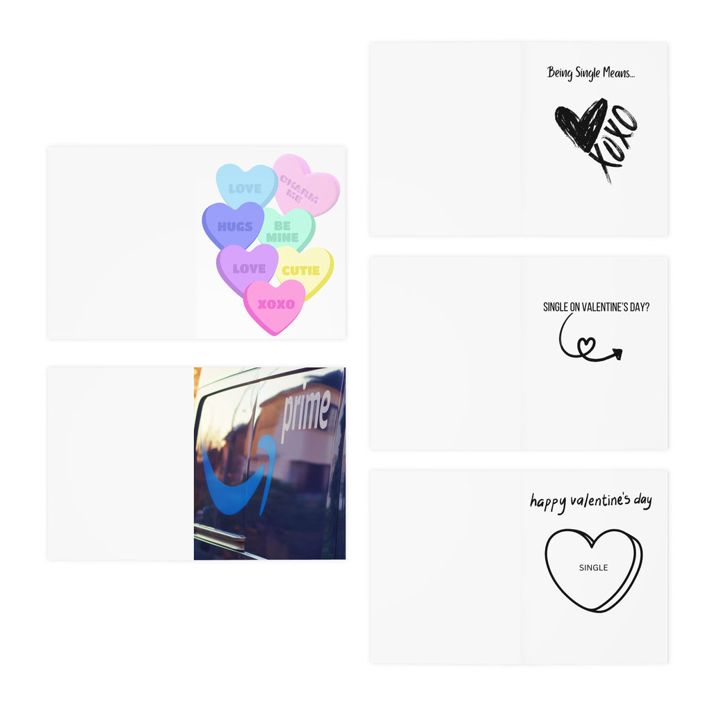 Valentine's Cards Single on Valentine's Cards Multi-Design Greeting Cards (5-Pack)
