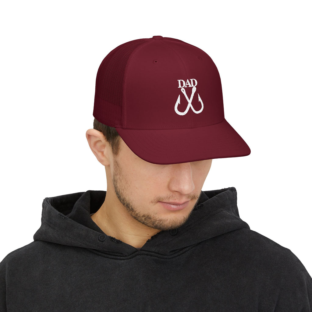 Custom Embroidered Dad Hooks Fishing Hat, Perfect Gift for Fathers Day Fishing Hat for Dad