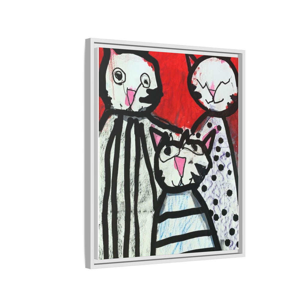 Egyptian Cats Matte Canvas, Framed Art by Jackson Smith