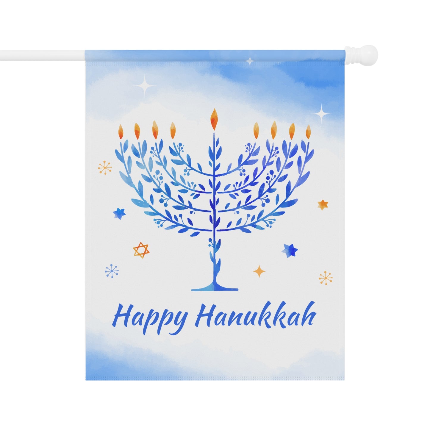 Happy Hanukkah House Flag or Garden Flag Hanukkah Flag