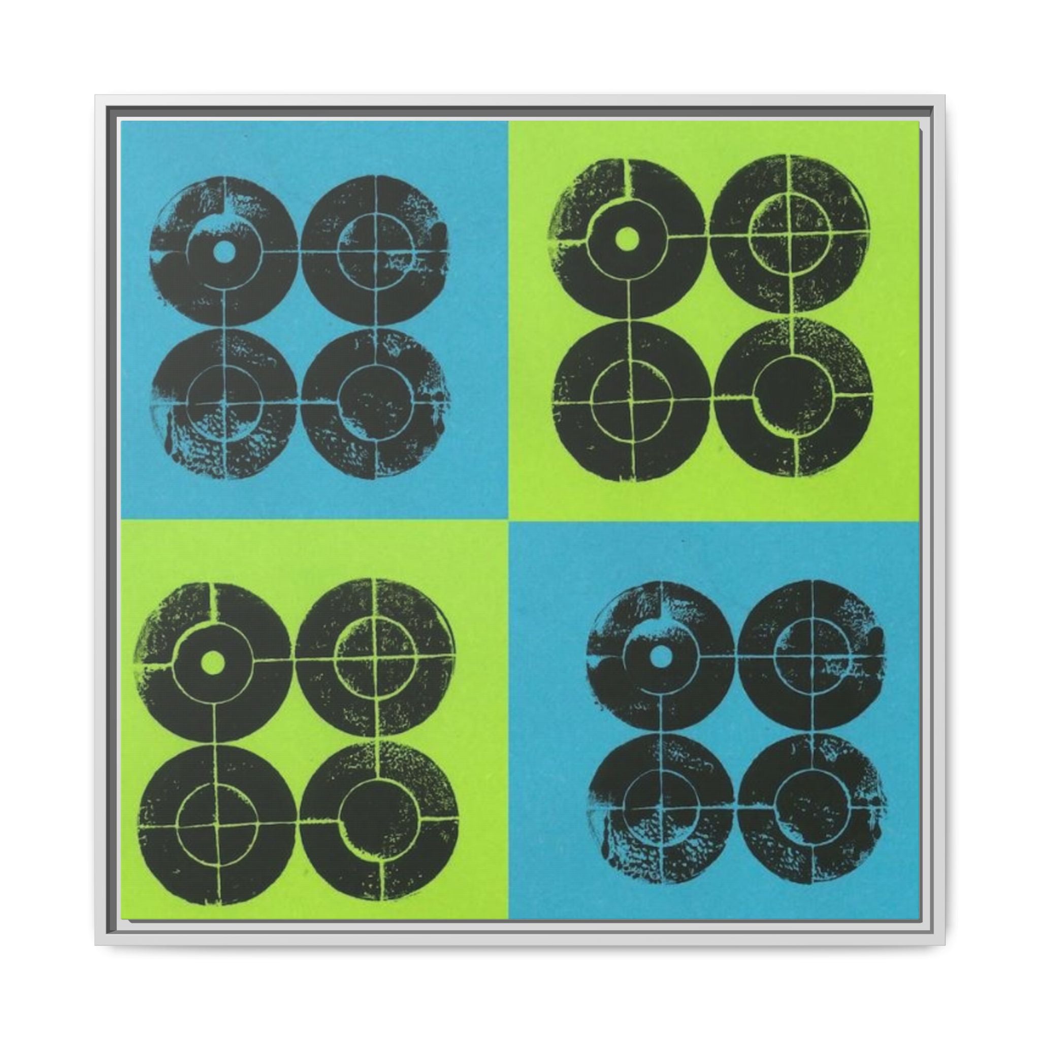 Printing With Legos Collagraph Matte Canvas, Framed