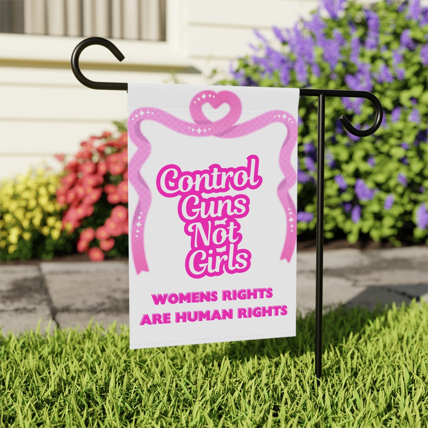 Control Guns Not GIrls | Garden Flag Feminist Women's Rights Flag