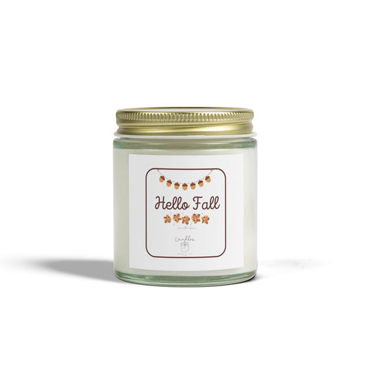 Hello Fall Candle  Vanilla Bean Scented Candle