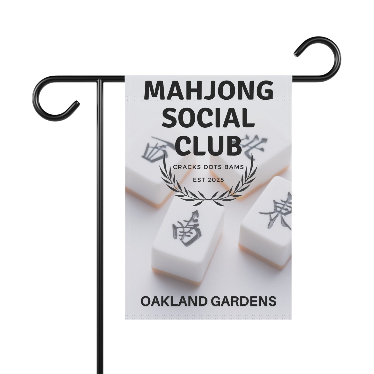 Mahjong Social Club Garden Flag Welcome to Mahjong Flag Mahjong Club Flag Personalized