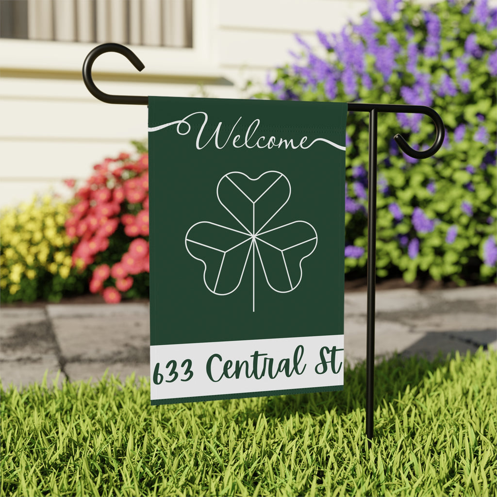 Custom Address or Last Name Garden Flag | Custom Garden Flag with Address or Last Name Irish Garden Flag Irish Flag