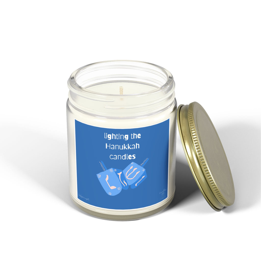 Hanukkah Holiday Candle, Sufganiyot Candle for Hanukkah Jelly Donut Scent, Made with Coconut Apricot Wax (4oz, 9oz)