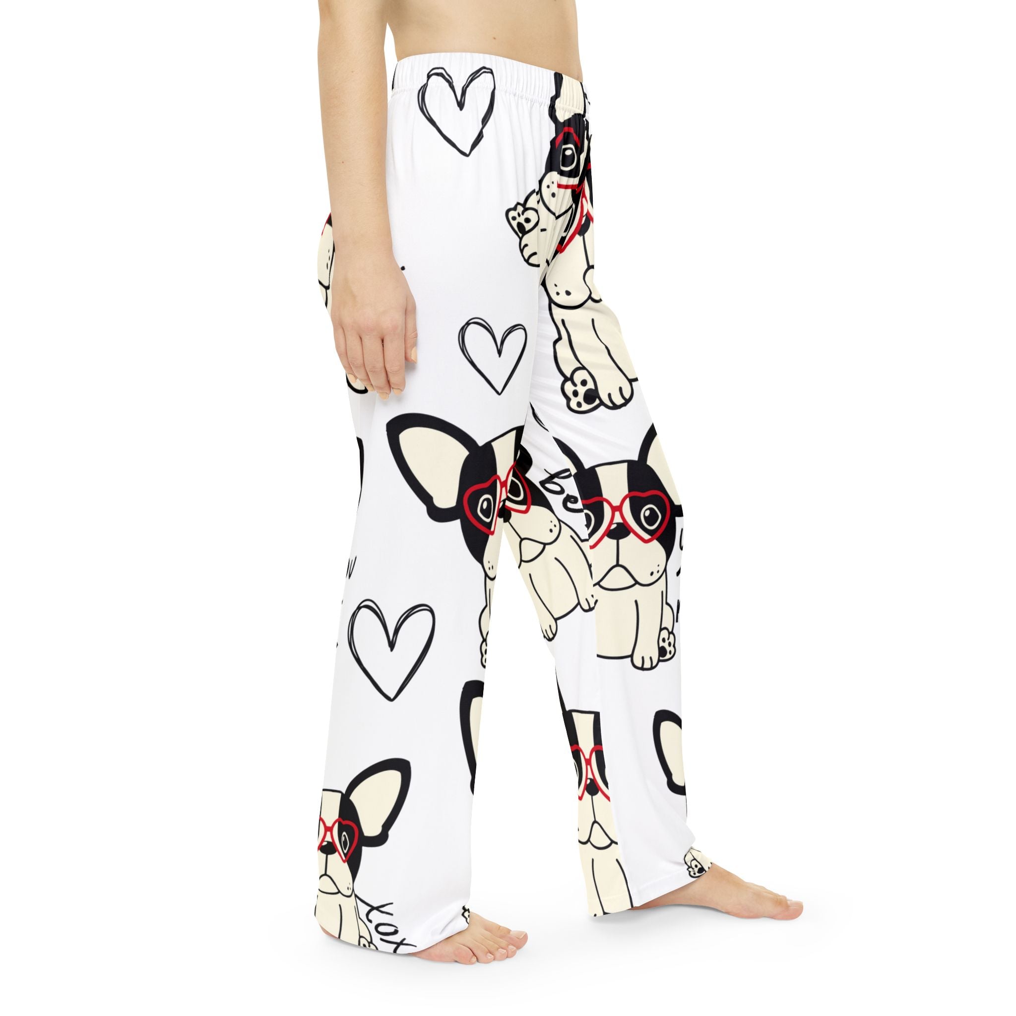 Women's Valentine's French Bulldog PJ Pant French Bulldog Pajama Pants Valentines PJ Pant for Women